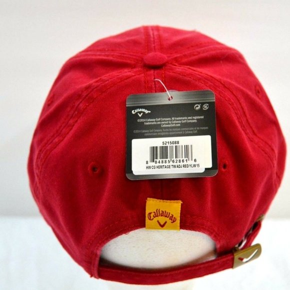 Callaway Golf Heritage Red/Yellow Baseball Cap NWT - Picture 3 of 7